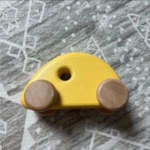 Yellow Wooden Toy Car